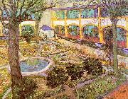 Vincent Van Gogh The Courtyard of the Hospital in Arles oil on canvas